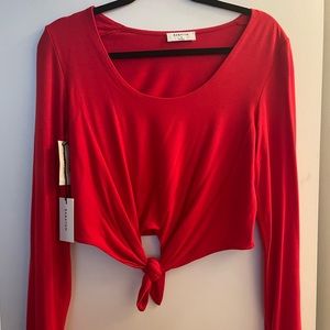 Long sleeve red shirt